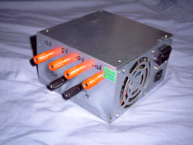 ATX power supply with terminal posts