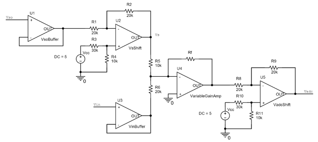 Vertical shifter and amplifier circuit