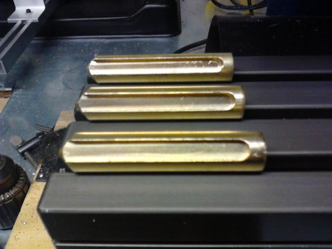 3 completed brass fingers