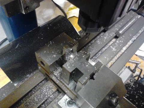 Slot being milled out
